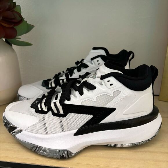 Nike Air Jordan Zion Williamson 1 Tb White Black Oreo Dc4208-100 size 4.5 new - Picture 4 of 14